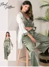moongirl 208 Пижама Халат с Пеньюаром 3-ка Атласный pyjamas - gown set moongirl Оптом Турция Фабрика Купить