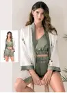 moongirl 209 Пижама Халат с Пеньюаром 3-ка Атласный pyjamas - gown set moongirl Оптом Турция Фабрика Купить