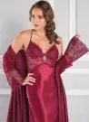 PCJ 6620 BORDO Пеньюар Комплект 6-KA Saten Pierre Cardin Оптом Турция Фабрика Купить