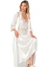 moongirl 078 Халат с Пеньюаром 2-ка Атласный nightdress - gown set moongirl Оптом Турция Фабрика Купить