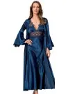 moongirl 092 Халат с Пеньюаром 2-ка Атласный nightdress - gown set moongirl Оптом Турция Фабрика Купить
