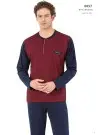 PC Pj2 6057 Bordo Жаккардовая Мужская Пижама Pierre Cardin Оптом Турция Фабрика Купить