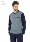 PC Pj2 6059 Gok Mavi Жаккардовая Мужская Пижама Pierre Cardin Оптом Турция Фабрика Купить