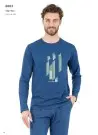 PC Pj2 6063 Indigo Мужская Пижама 100% Хлопок PENYE Pierre Cardin Оптом Турция Фабрика Купить