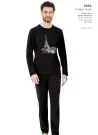 PC Pj2 6064 Siyah Мужская Пижама 100% Хлопок PENYE Eiffel Paris Pierre Cardin Оптом Турция Фабрика Купить