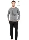 PC Pj2 6064 Gri Мужская Пижама 100% Хлопок PENYE Eiffel Paris Pierre Cardin Оптом Турция Фабрика Купить
