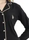 POLO 11000 Siyah Пижама на Пуговицах Женская Комплект с брюками U.S. Polo Assn  Оптом Турция Фабрика Купить