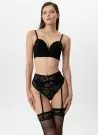 PC Modasima 4883 Siyah Комплект Бюстгальтера с Пуш-Апом и Подвязками PUSH UP Milan Pierre Cardin Оптом Турция Фабрика Купить
