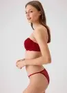 PC Modasima 4034 Bordo Кружевной Бюстгальтер без Бретелек без Поддержки +Трусики с V-образным вырезом Siena Pierre Cardin Опт...