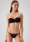 PC Modasima 4034 Siyah Кружевной Бюстгальтер без Бретелек без Поддержки +Трусики с V-образным вырезом Siena Pierre Cardin Опт...