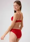 PC Modasima 4561 Kirmizi Комплект Нижнего Белья из Кружевного Бюстгальтера Push Up и Трусиков с мягкой подкладкой Milan Pierr...