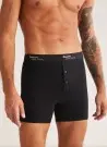 1C11CBXK031.006C00207 Длинные Мужские Боксеры с двойной пуговицей LONG SHORT Siyah Kom  Оптом Турция Фабрика Купить